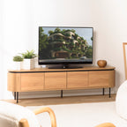 Ethan - TV Unit - Black/Light Oak