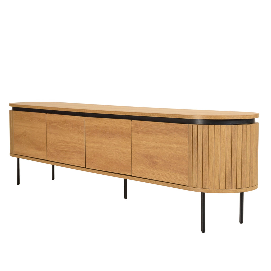 Ethan - TV Unit - Black/Light Oak