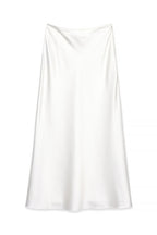 Jupe Satin Midi - Blanc