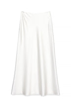 Jupe Satin Midi - Blanc