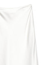 Jupe Satin Midi - Blanc
