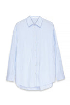 Seersucker Long Sleeve Shirt - Blue Striped