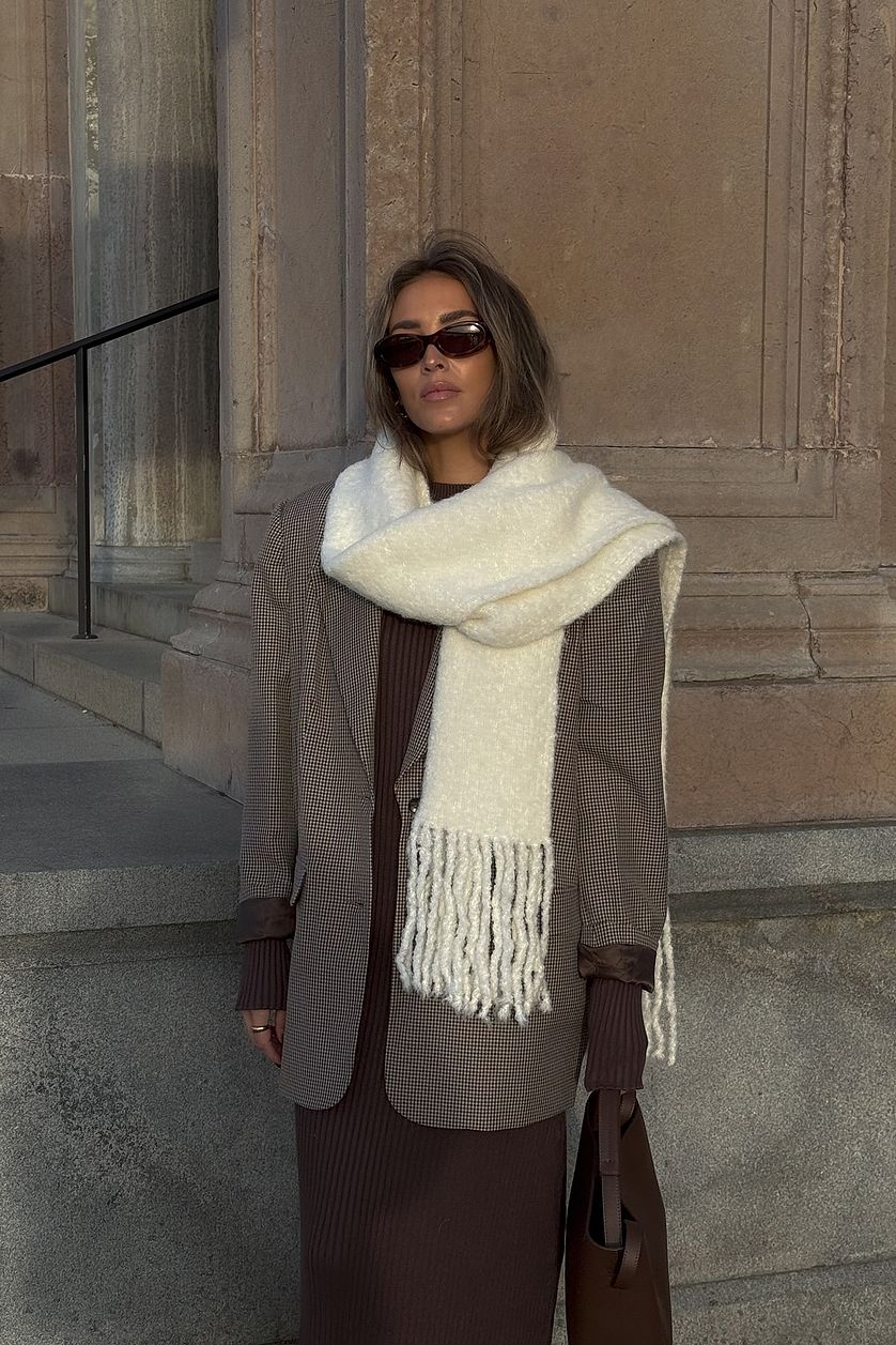Écharpe Knitted - Blanc Cassé