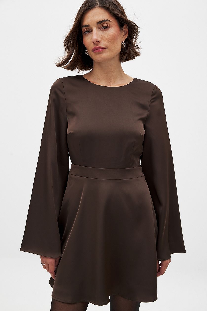 Robe Open Back Mini - Marron