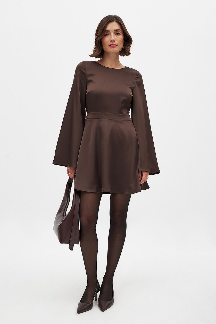 Robe Open Back Mini - Marron