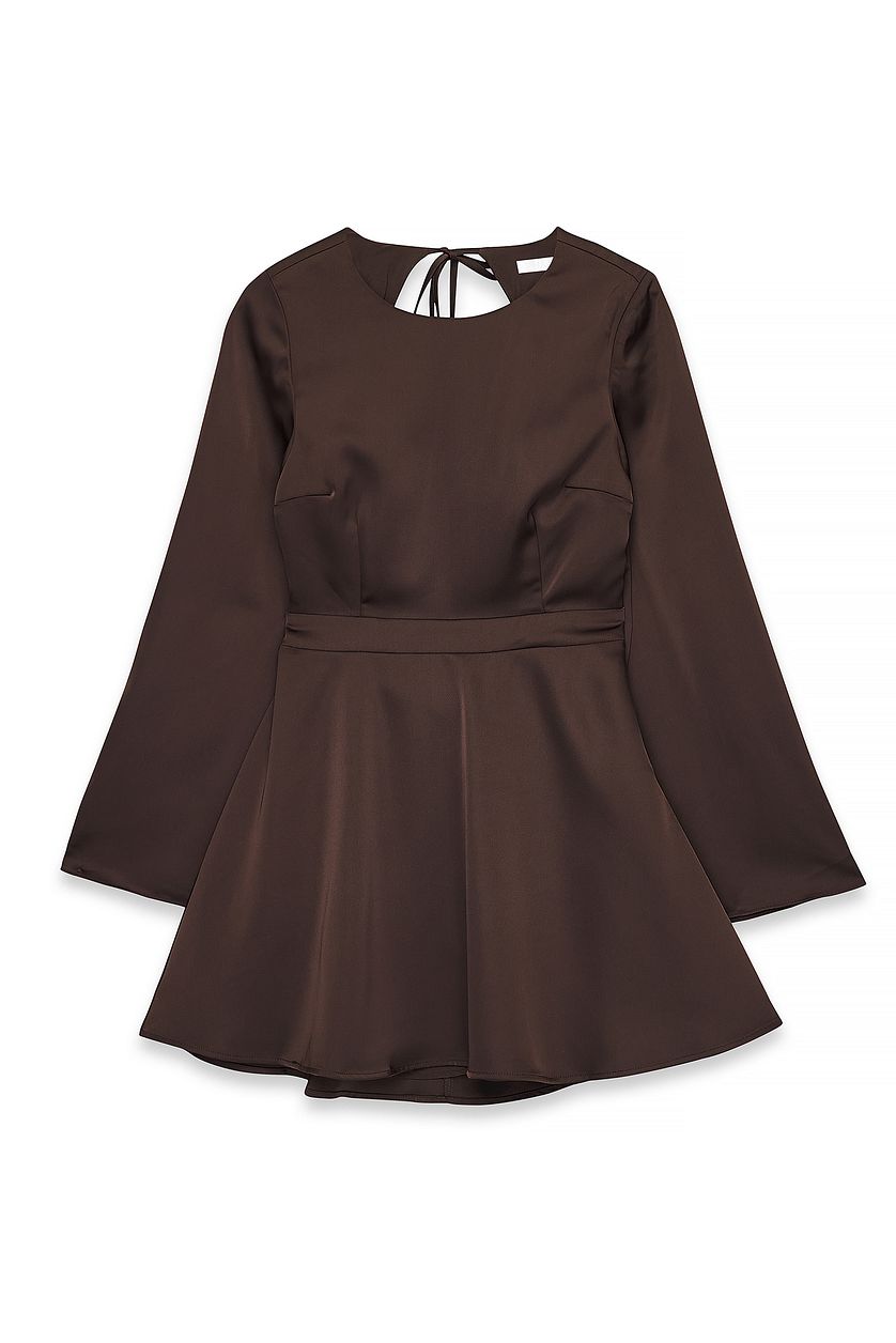 Robe Open Back Mini - Marron