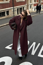 Manteau Wool Blend - Prune