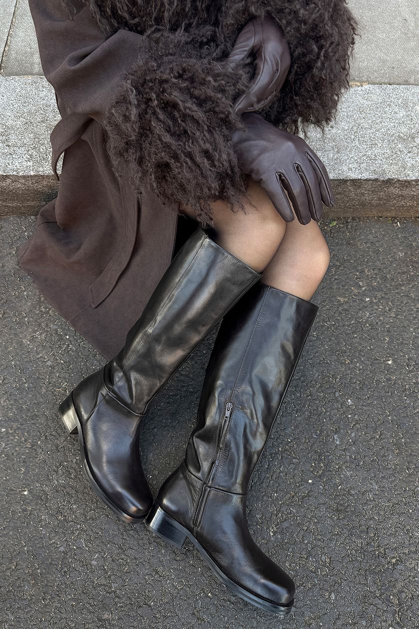 Bottes Squared Toe Leather - Marron