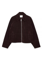 Veste Faux Suede Zip - Marron Foncé
