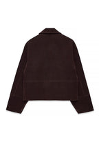 Veste Faux Suede Zip - Marron Foncé