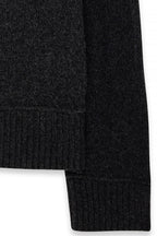 Pull Knitted Seam Detail Wool Blend - Gris Chiné Foncé