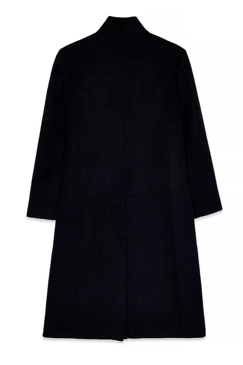 Cappotto High Neck Wool Blend - Nero