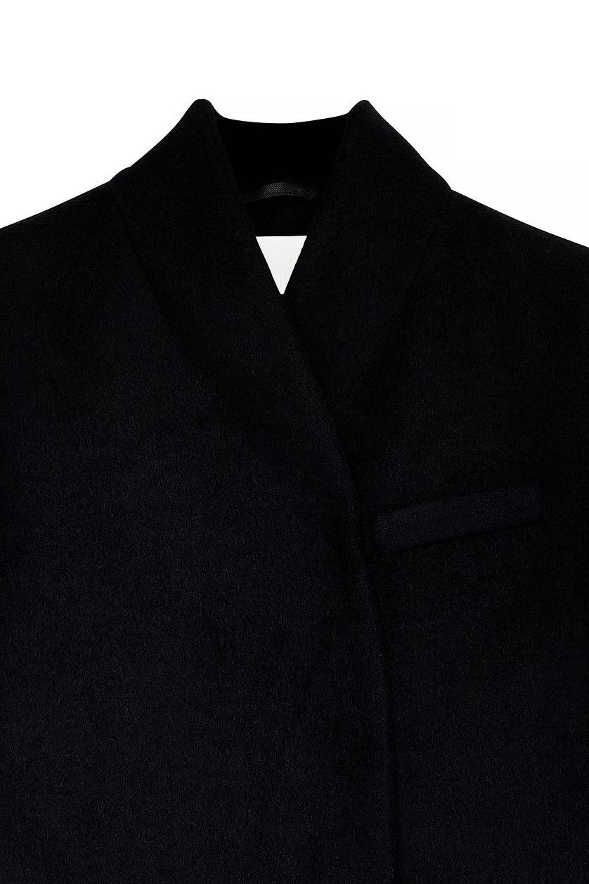 Cappotto High Neck Wool Blend - Nero
