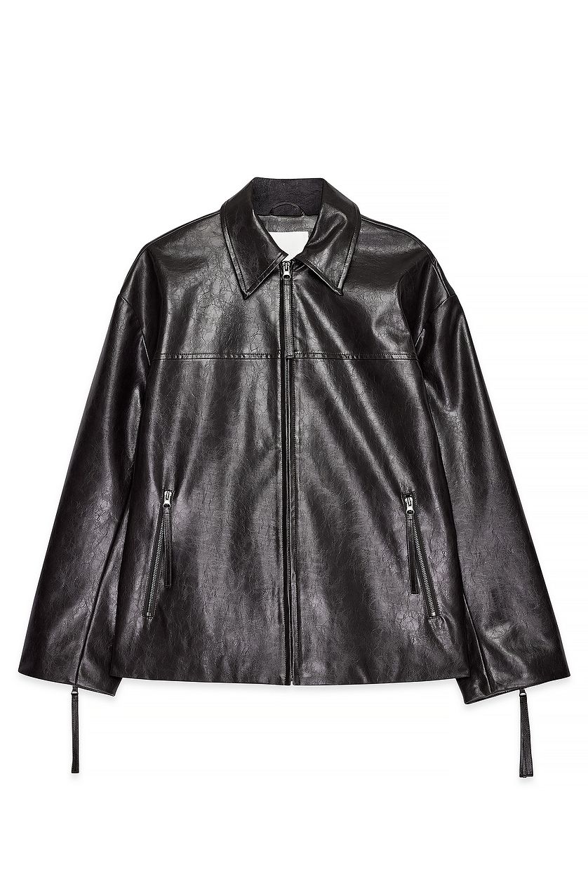 Veste Zip Detailed Pu - Marron