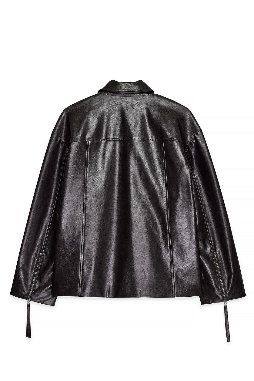 Veste Zip Detailed Pu - Marron