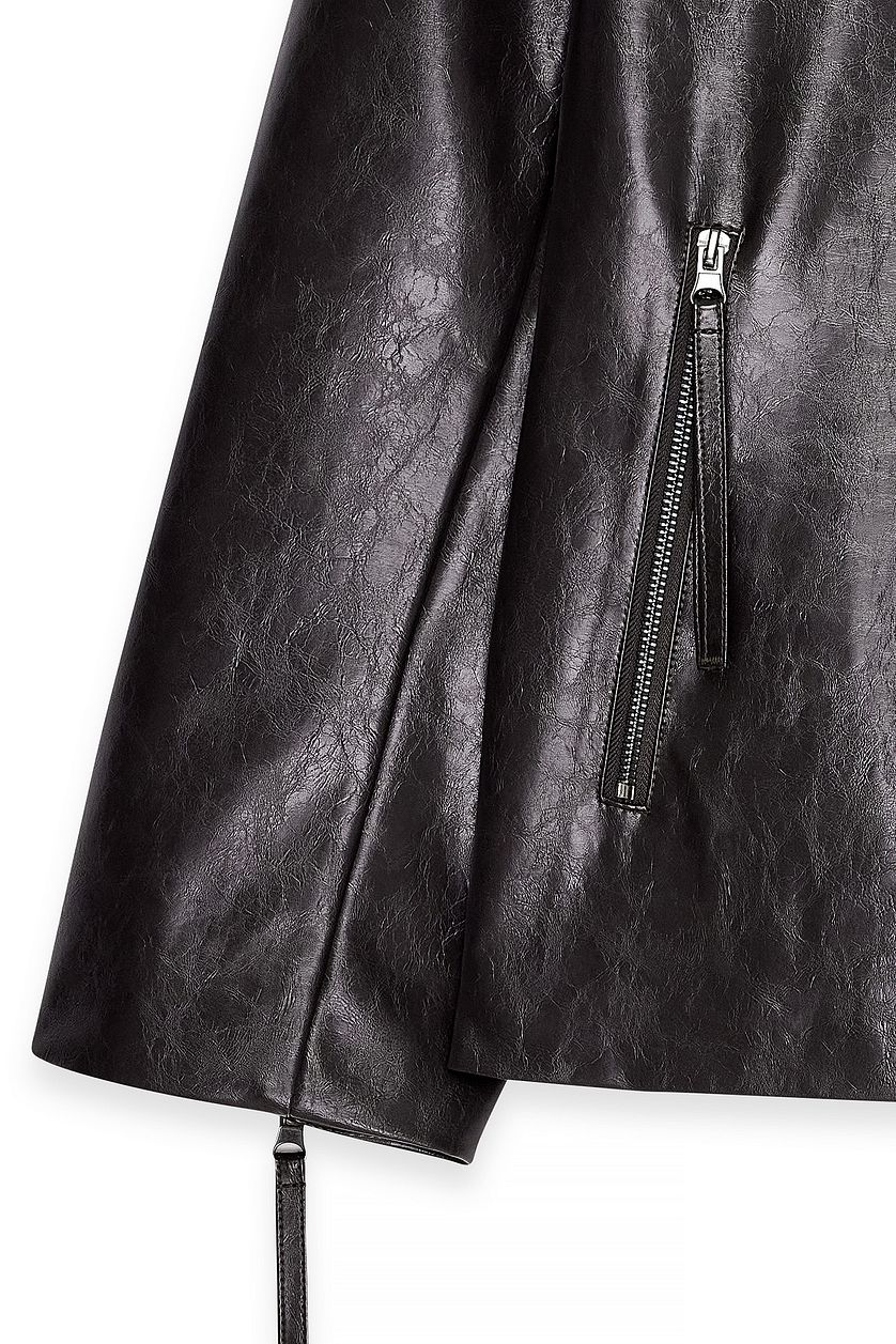 Veste Zip Detailed Pu - Marron