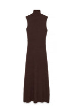 Robe Knitted Wool Blend Turtleneck Maxi - Marron Chaud