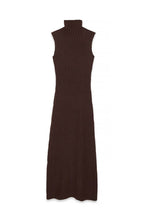 Robe Knitted Wool Blend Turtleneck Maxi - Marron Chaud