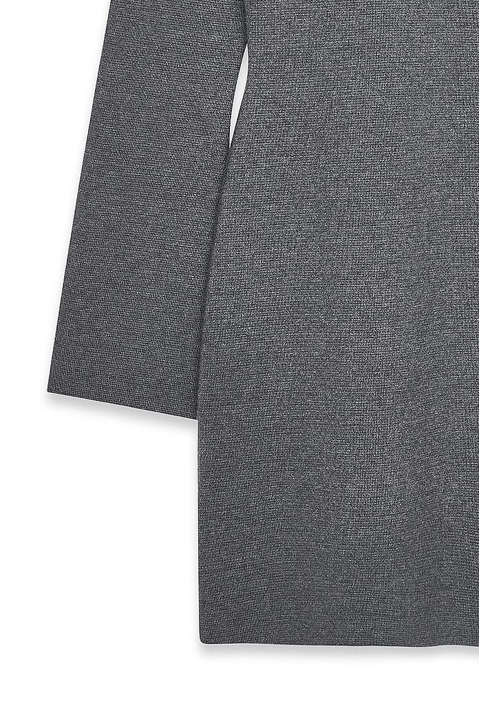 Robe Knitted Padded Shoulder Mini - Gris