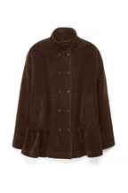 Veste Waist Detail Faux Suede - Marron
