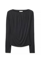 Top Lyocell Deep Back Draped - Noir