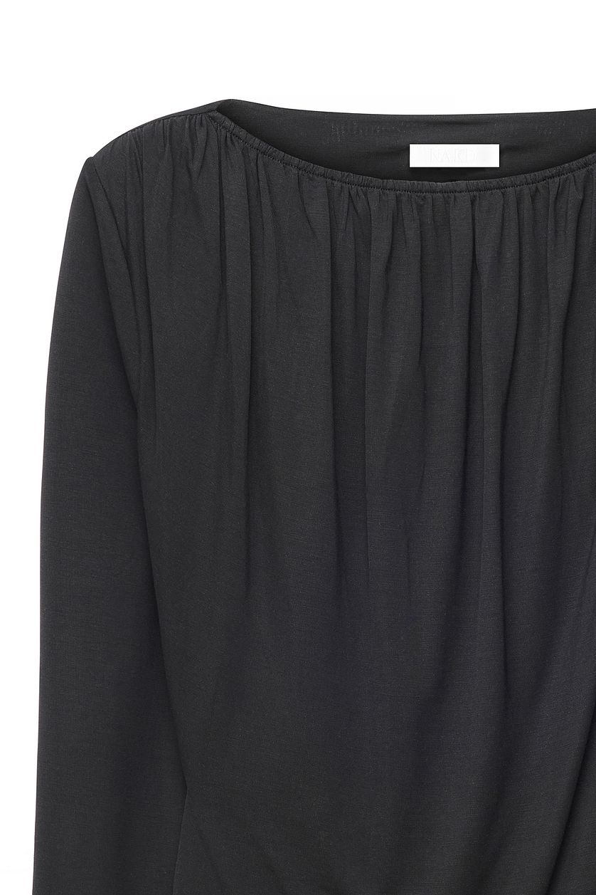 Top Lyocell Deep Back Draped - Noir