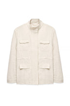 Veste Pocket Detail Drawstring - Beige Chiné
