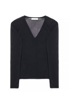 Top in mesh con dettaglio twist - Nero