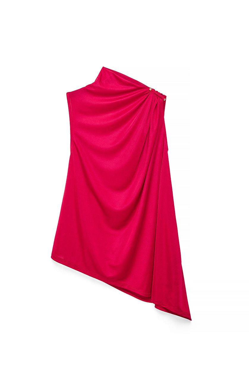 Top oversize con fibbia - Rosso