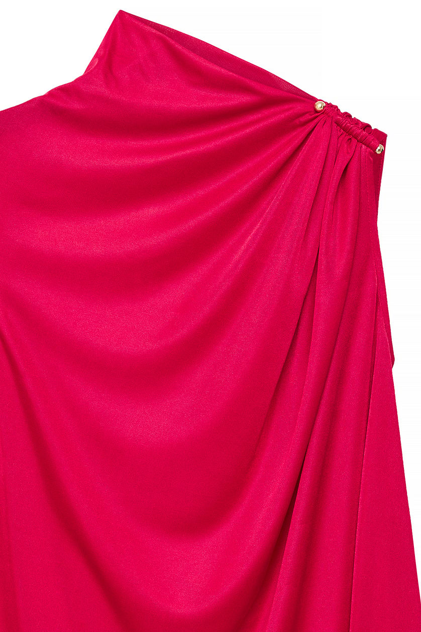 Top oversize con fibbia - Rosso