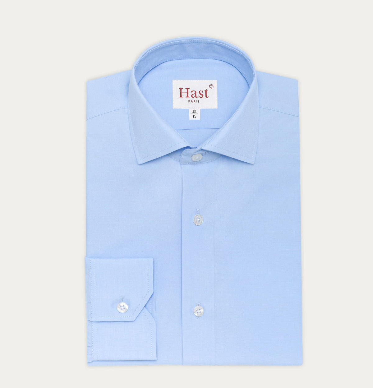 Chemise En Popeline Double Retors Bleue