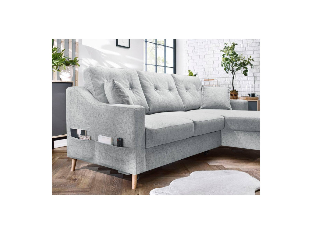 Corner Sofa Bed with Storage Sweden - Right-Hand Corner
