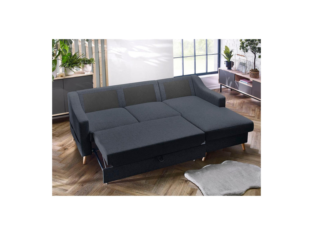 Corner Sofa Bed with Storage Sweden - Right-Hand Corner