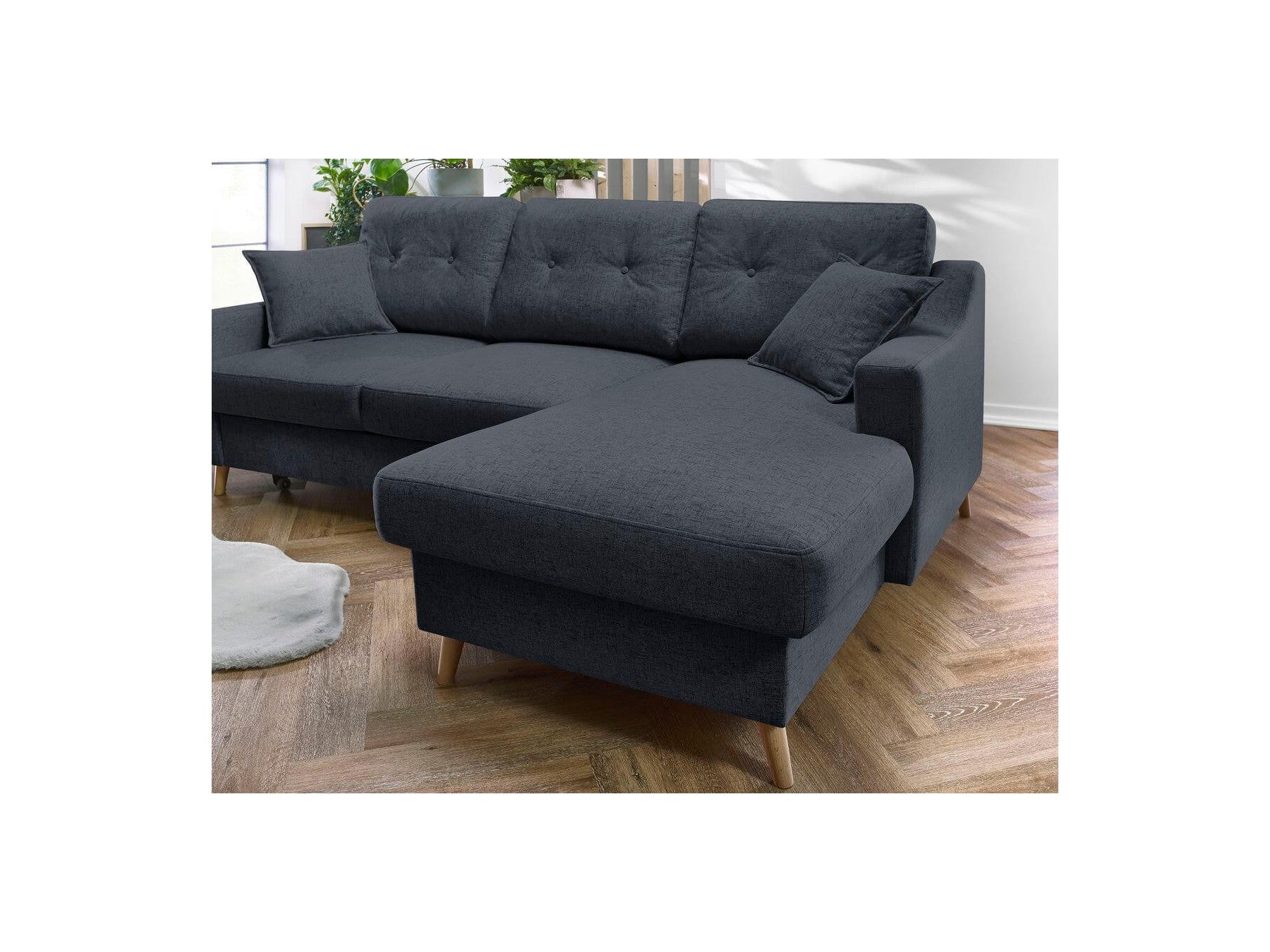 Corner Sofa Bed with Storage Sweden - Right-Hand Corner