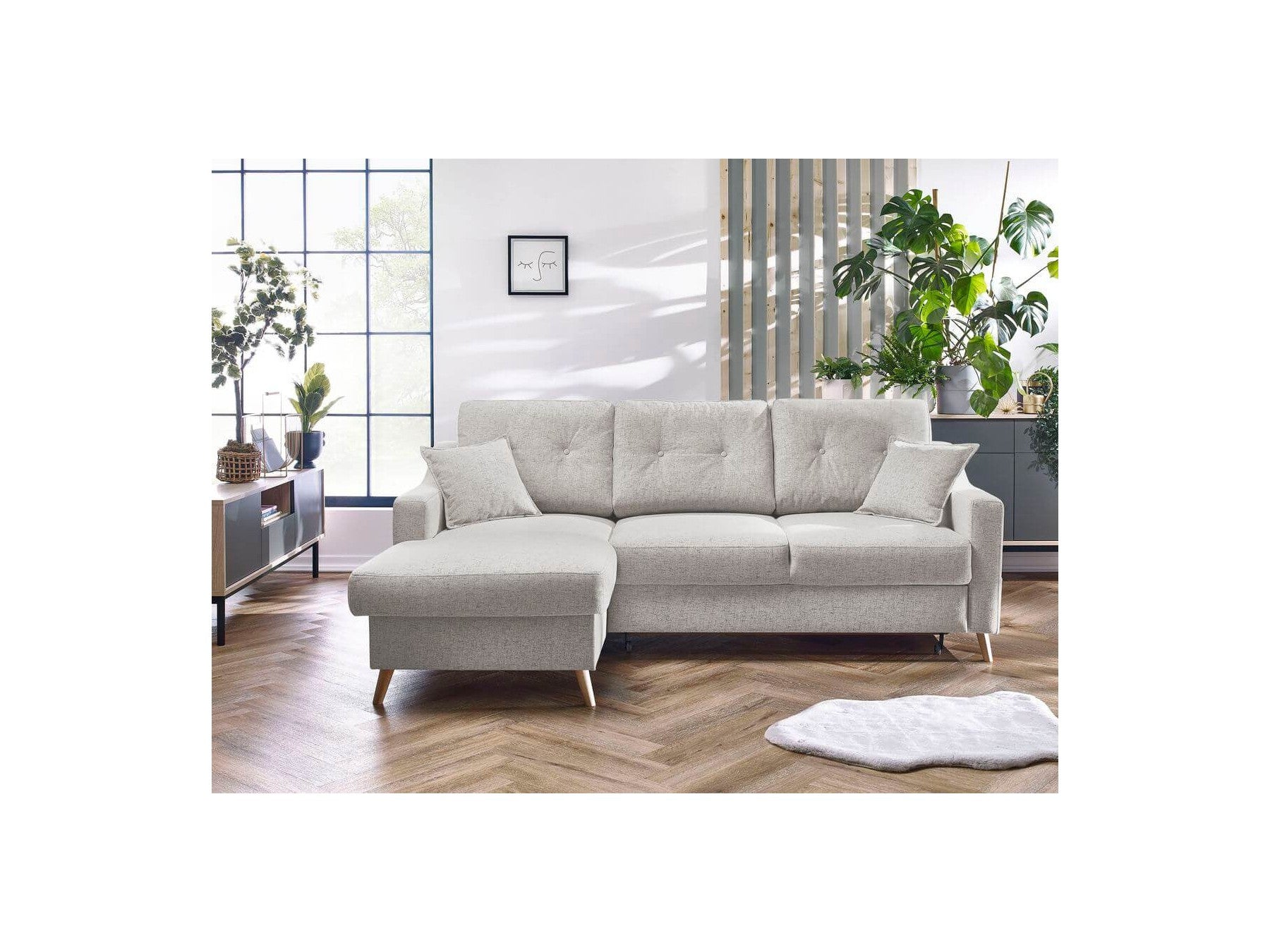 Sofá esquinero convertible con arcón Sweden - Esquina izquierda