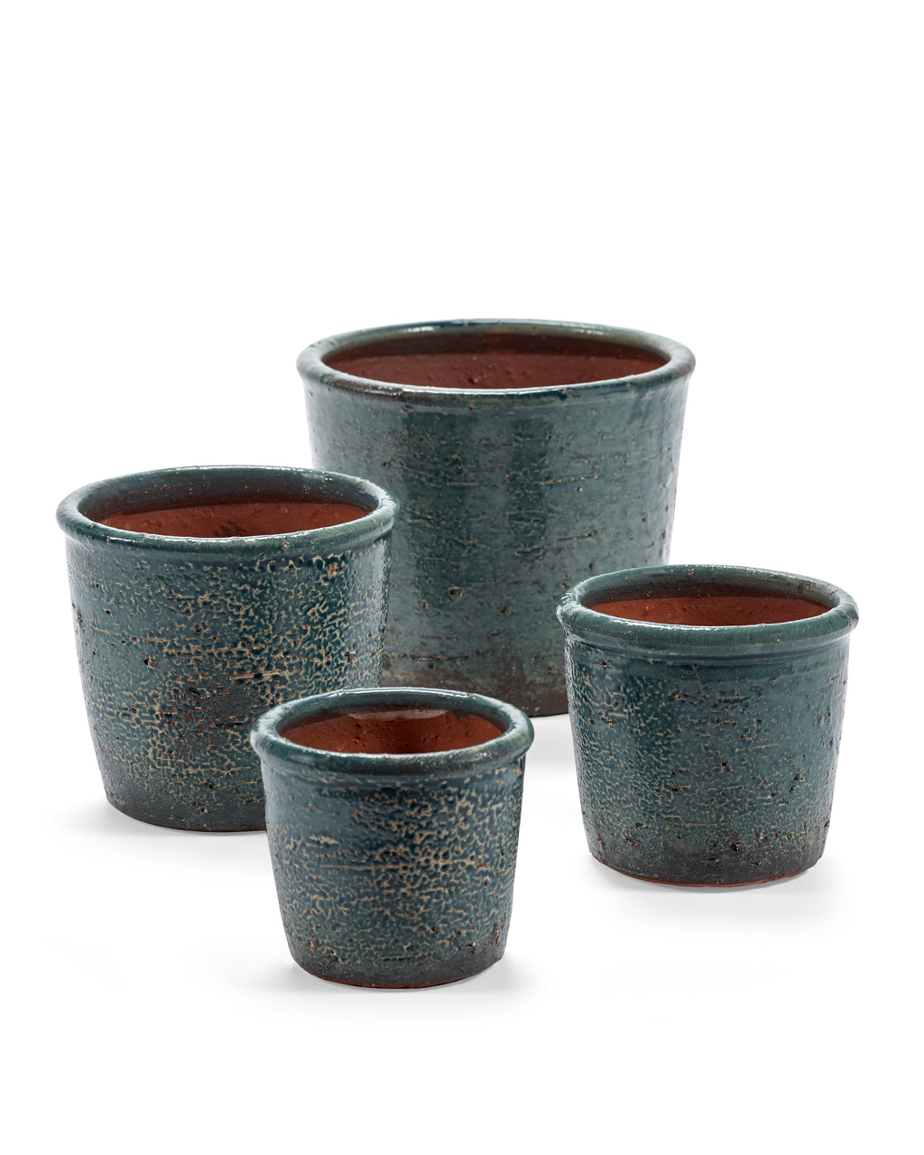 Glazed Shades - Pot De Fleurs - L - Terre Cuite - Bleu