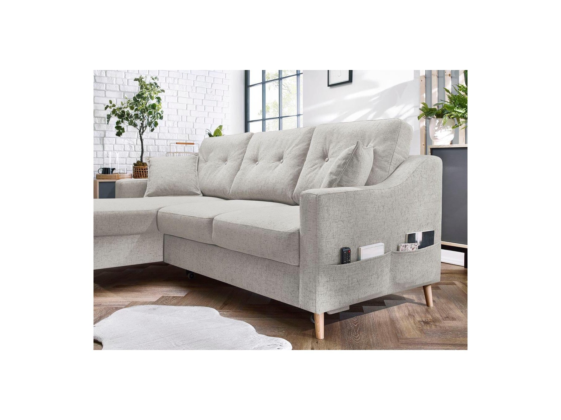 Sofá esquinero convertible con arcón Sweden - Esquina izquierda