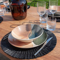 Paros - Lot 4 Sets De Table Rond - Rotin - Noir