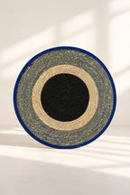 Luna - Set De Table Rond - Jonc De Mer - Bleu