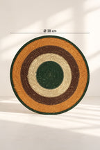 Luna - Set De Table Rond - Jonc De Mer - Terracotta