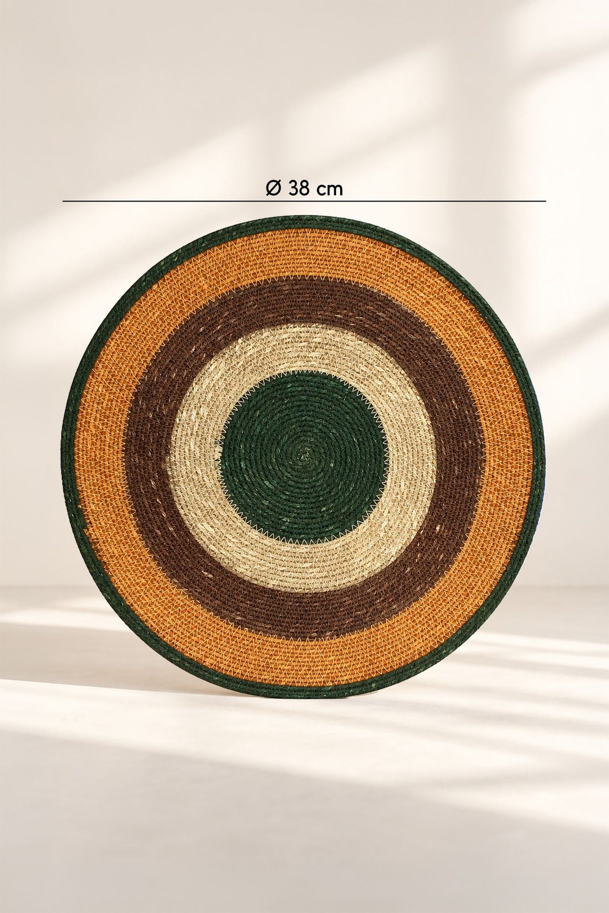 Luna - Set De Table Rond - Jonc De Mer - Terracotta