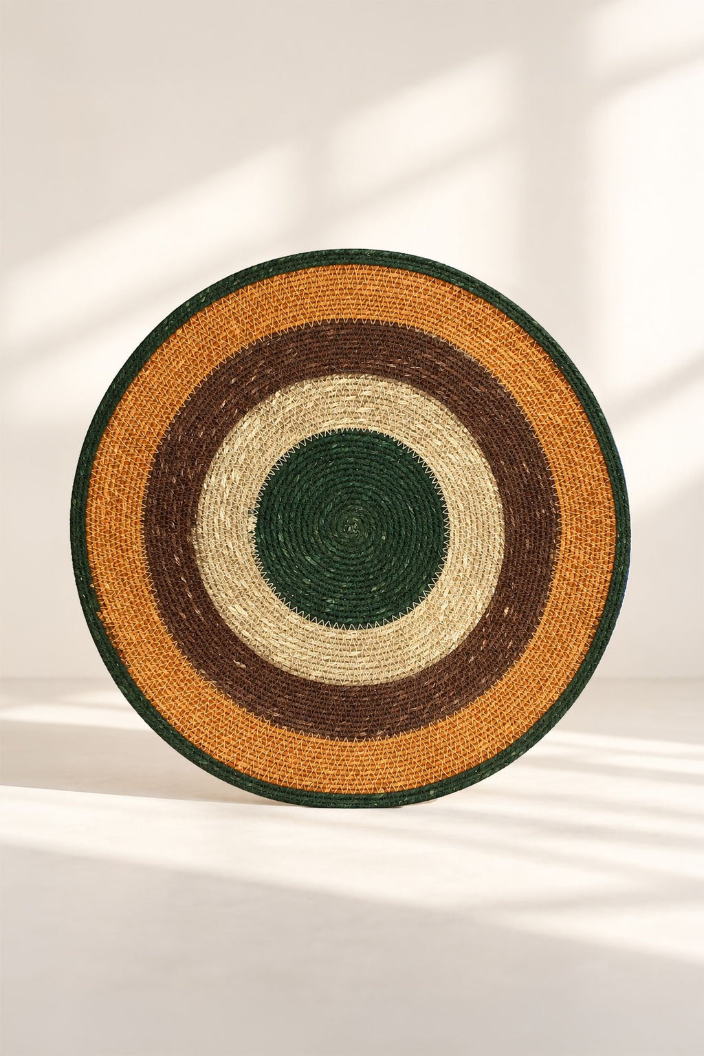 Luna - Set De Table Rond - Jonc De Mer - Terracotta
