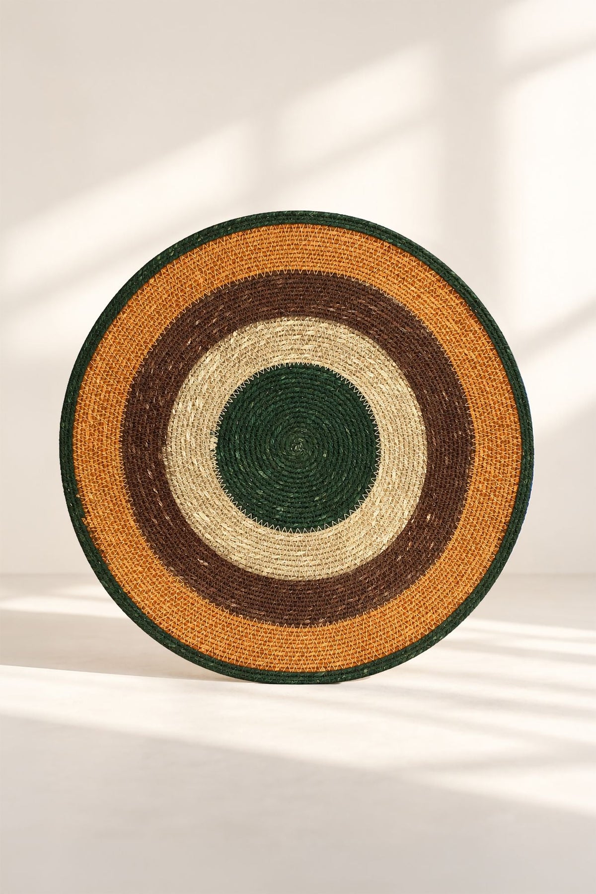 Luna - Set De Table Rond - Jonc De Mer - Terracotta