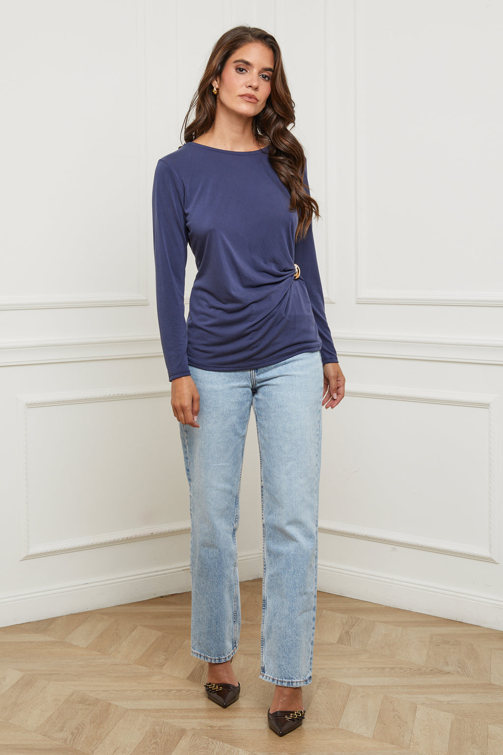 Top - Azul marino