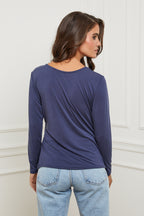 Top - Azul marino