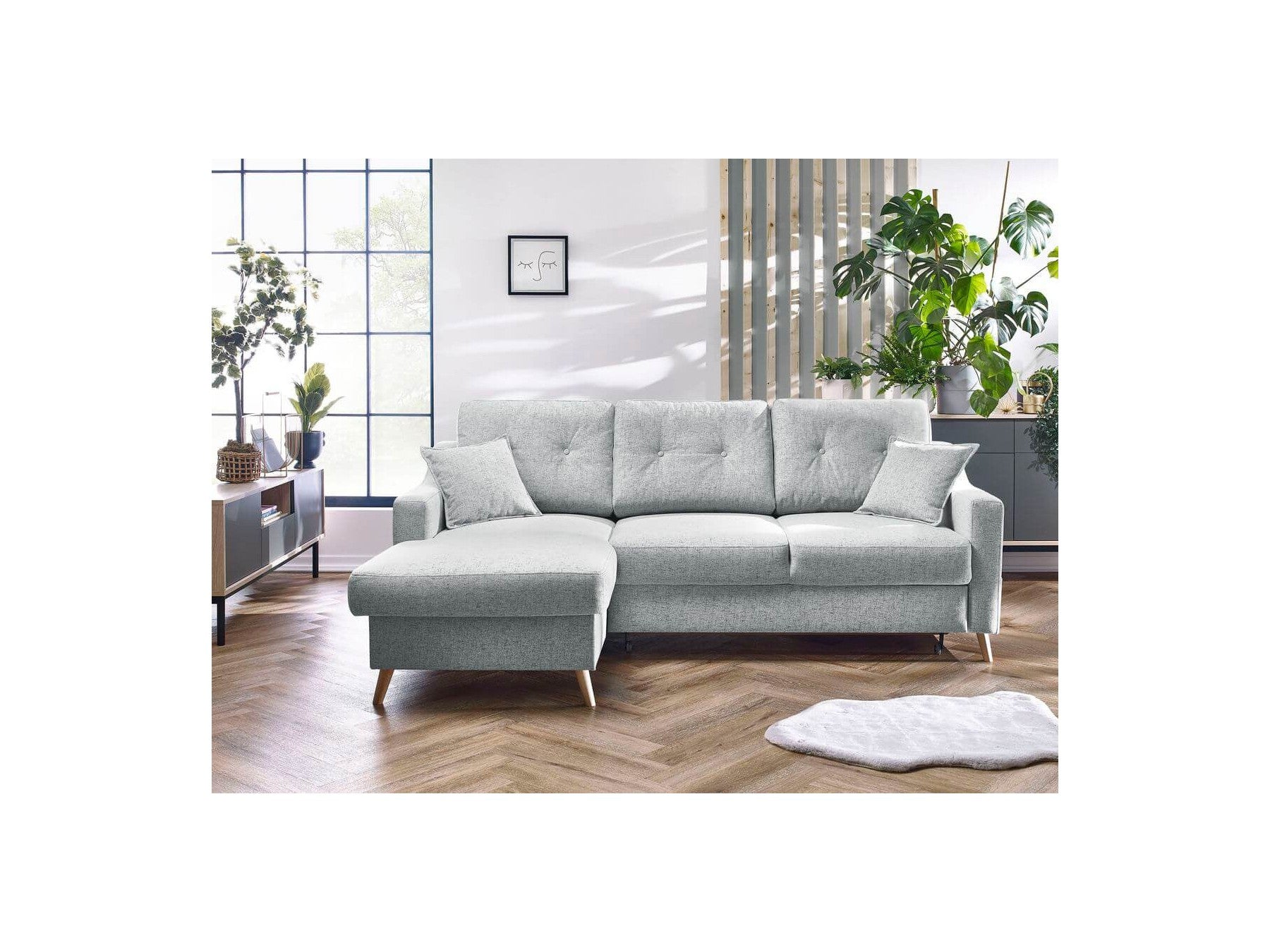 Sofá esquinero convertible con arcón Sweden - Esquina izquierda