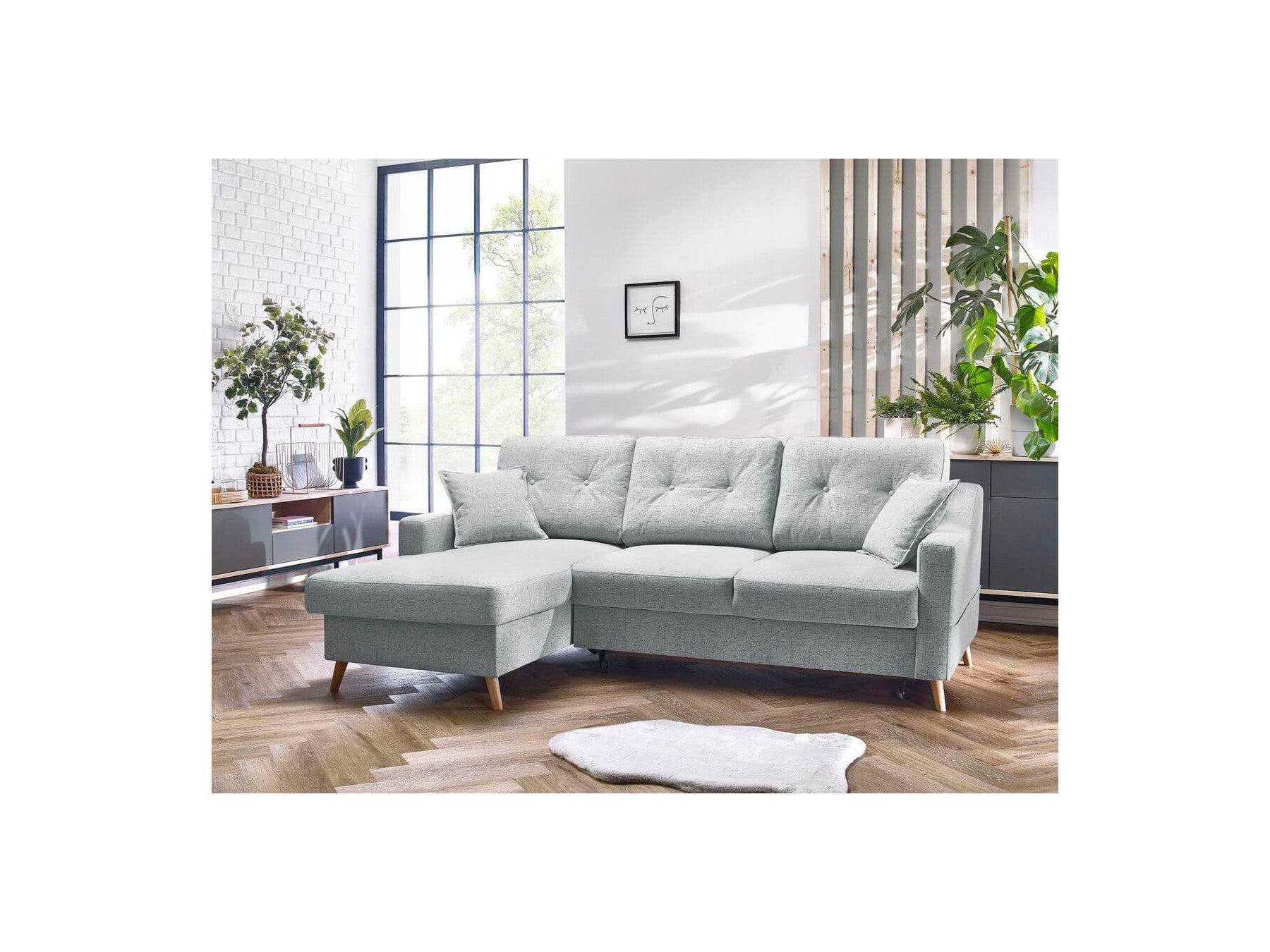 Sofá esquinero convertible con arcón Sweden - Esquina izquierda
