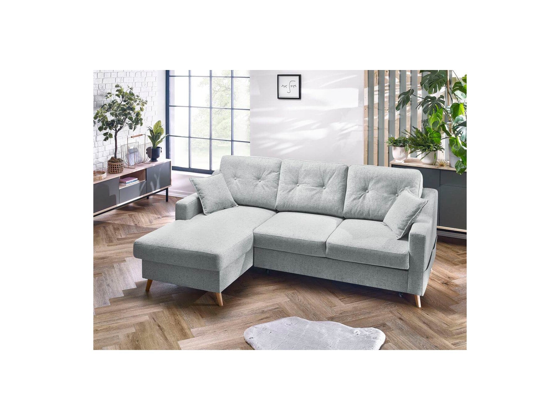 Sofá esquinero convertible con arcón Sweden - Esquina izquierda