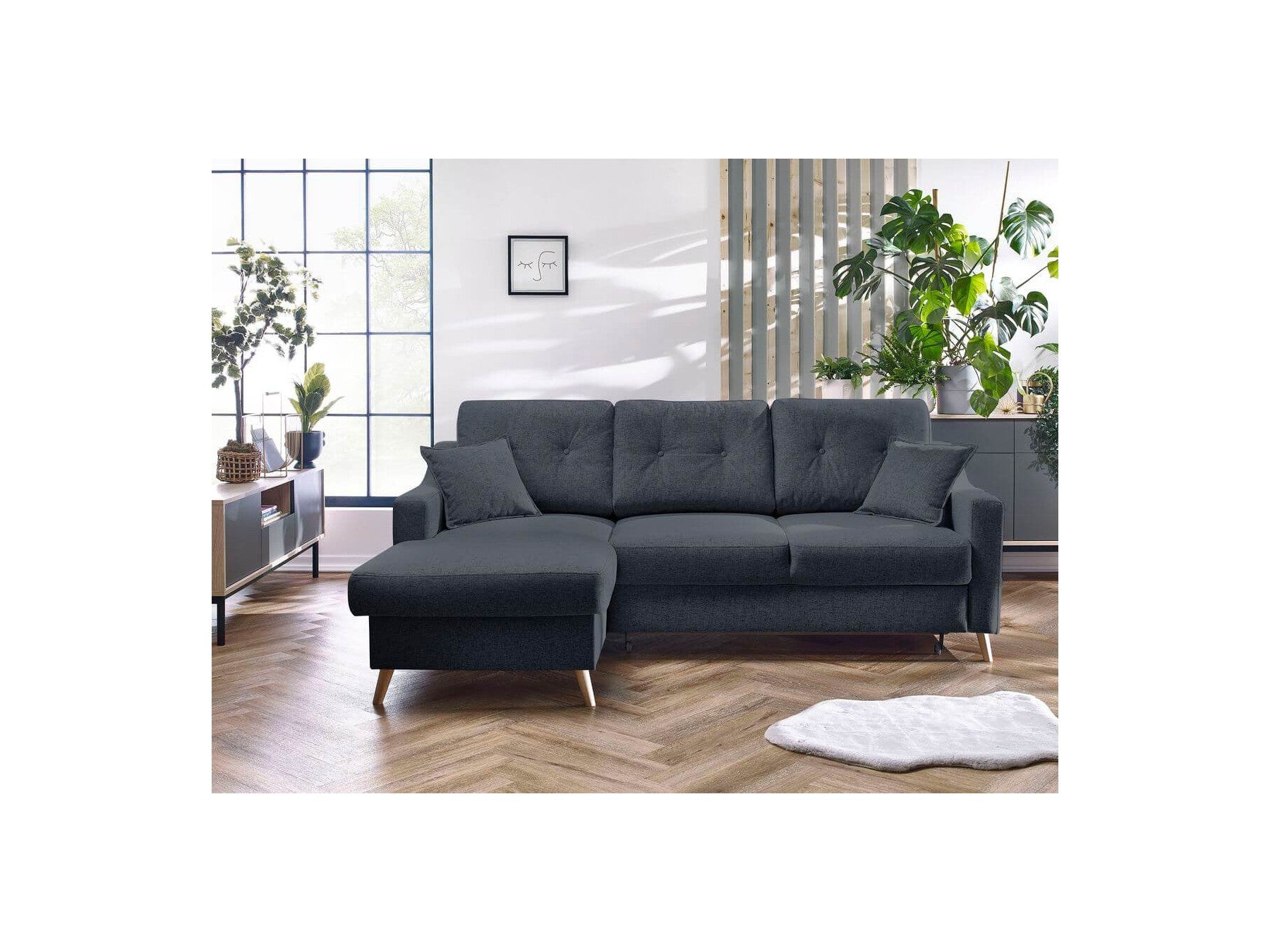 Sofá esquinero convertible con arcón Sweden - Esquina izquierda