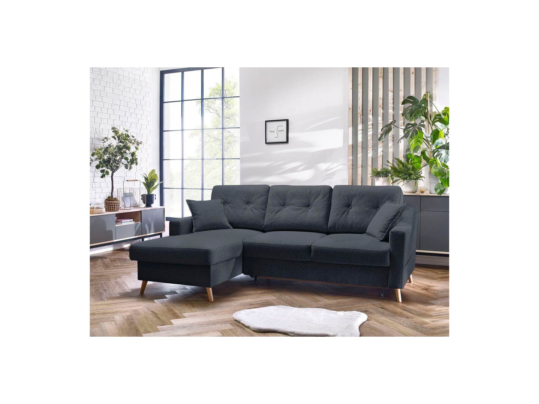 Sofá esquinero convertible con arcón Sweden - Esquina izquierda
